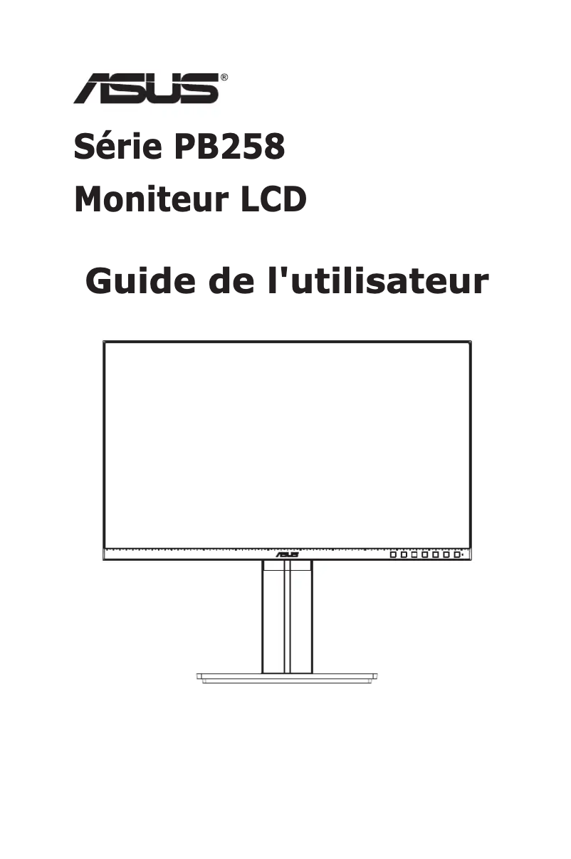 Page n°1 - Manuel utilisateur Asus PB258Q