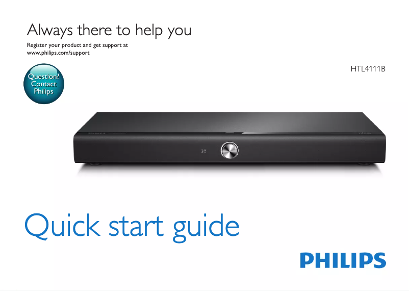 Page n°1 - Manuel utilisateur Philips HTL4111B
