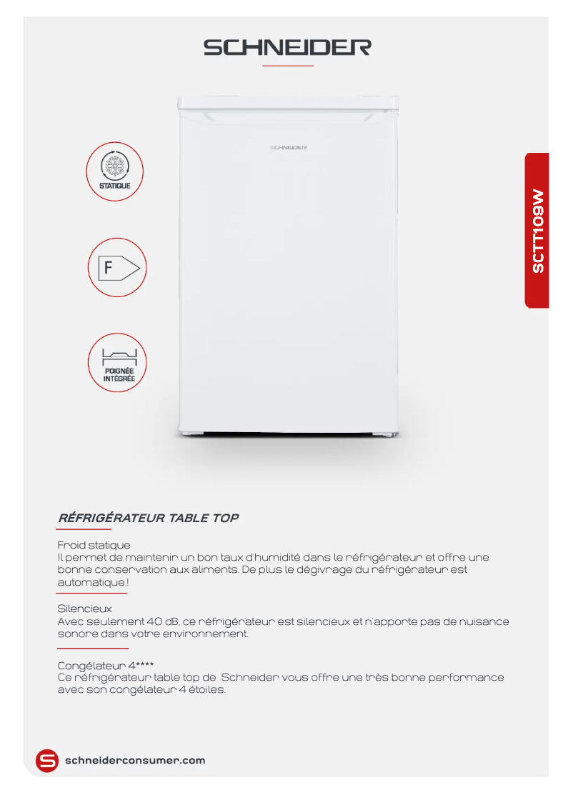 Image de la première page du manuel de l'appareil SCTT109W