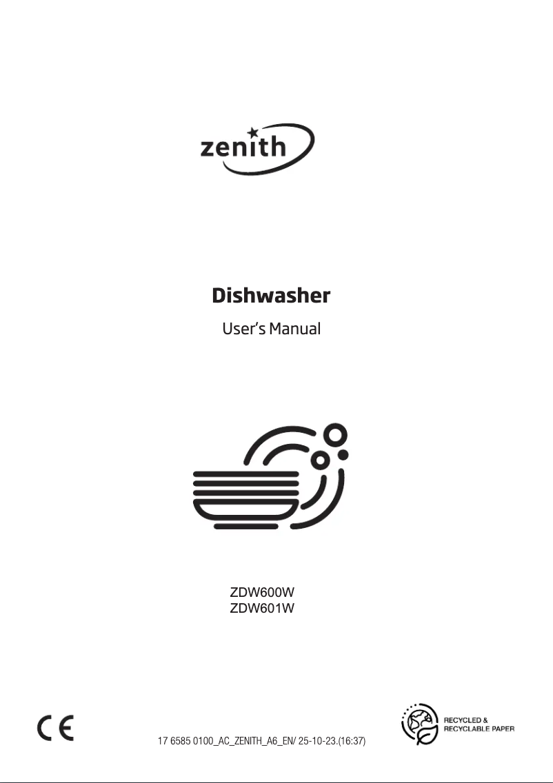 Page 1 de la notice Manuel utilisateur Zenith ZDW601W