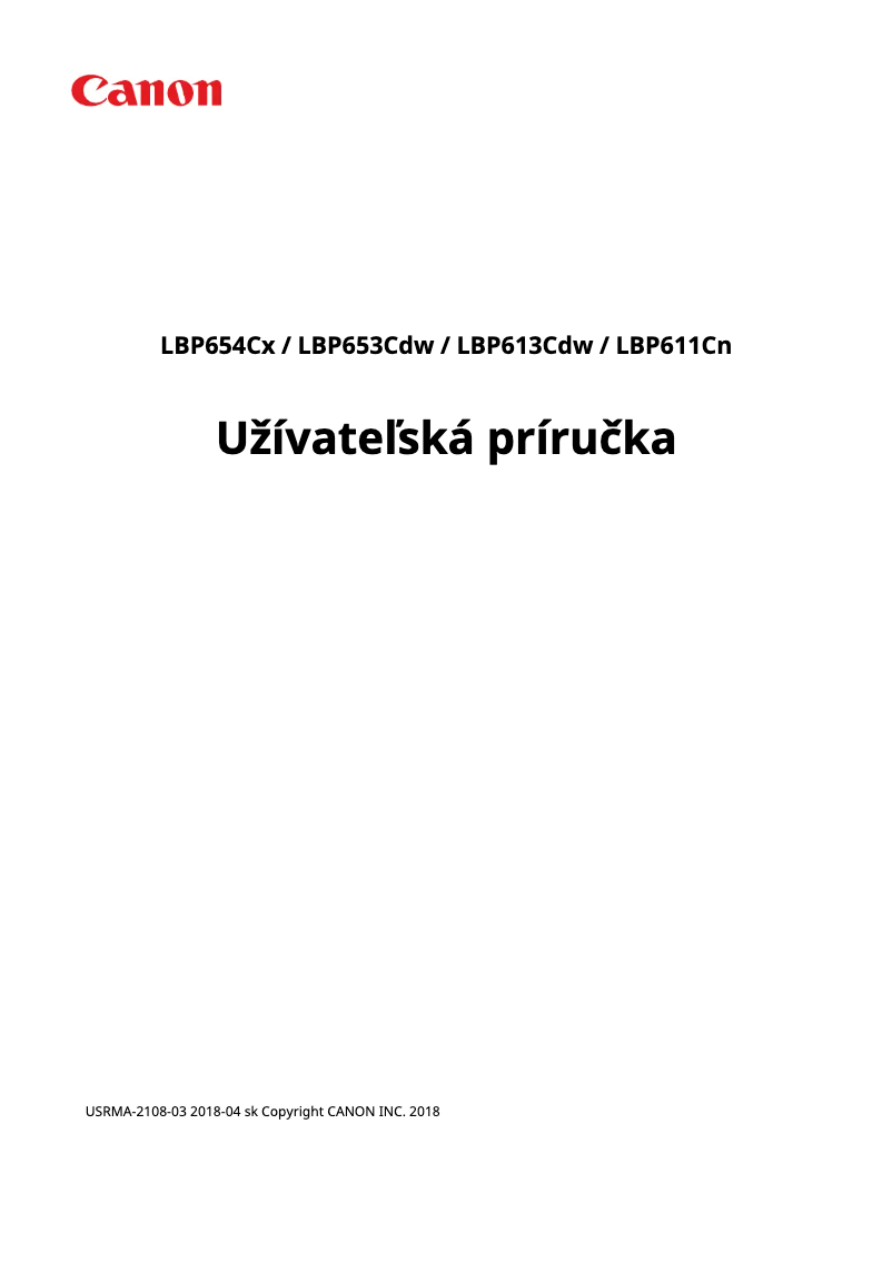 Image de la première page du manuel de l'appareil i-SENSYS LBP613Cdw
