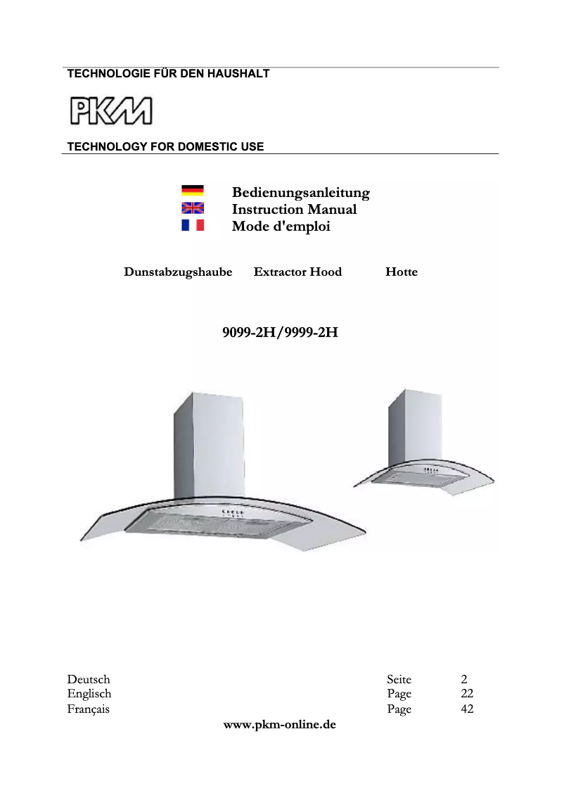 Image de la première page du manuel de l'appareil 9099-2H