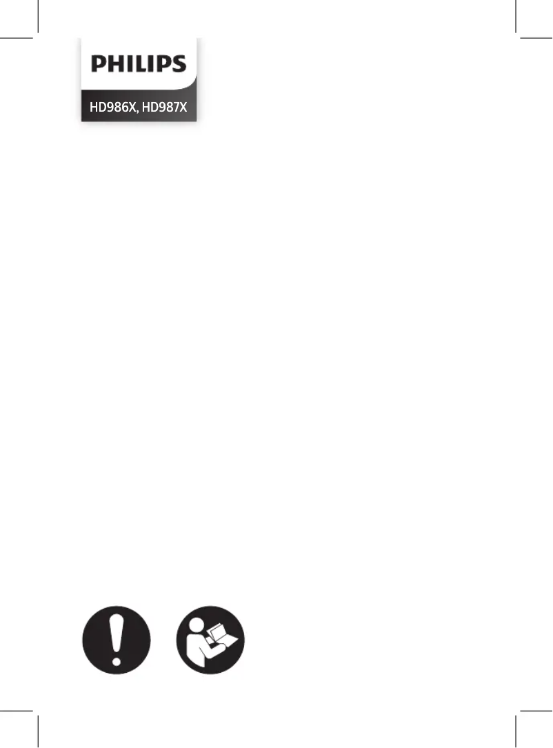 Page 1 de la notice Guide de démarrage rapide Philips Premium Airfryer XXL HD9861