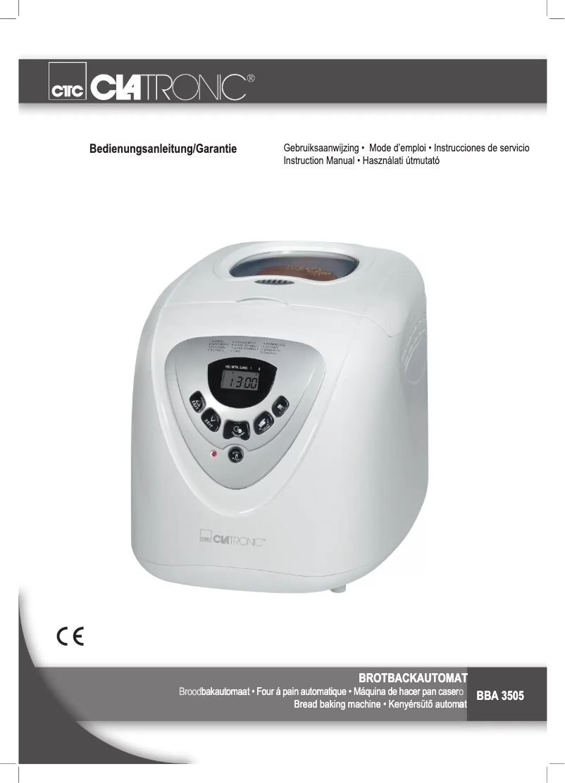 Page 1 de la notice Manuel utilisateur Clatronic BBA 3505
