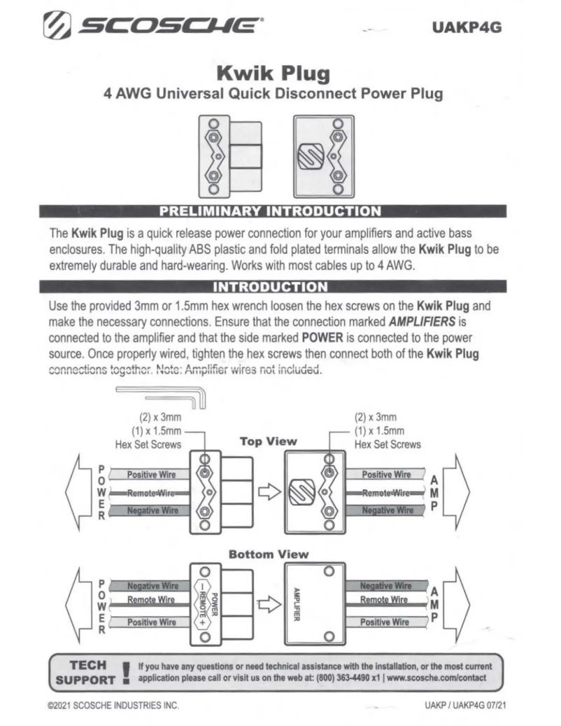 Page 1 de la notice Manuel utilisateur Scosche UAKP4G