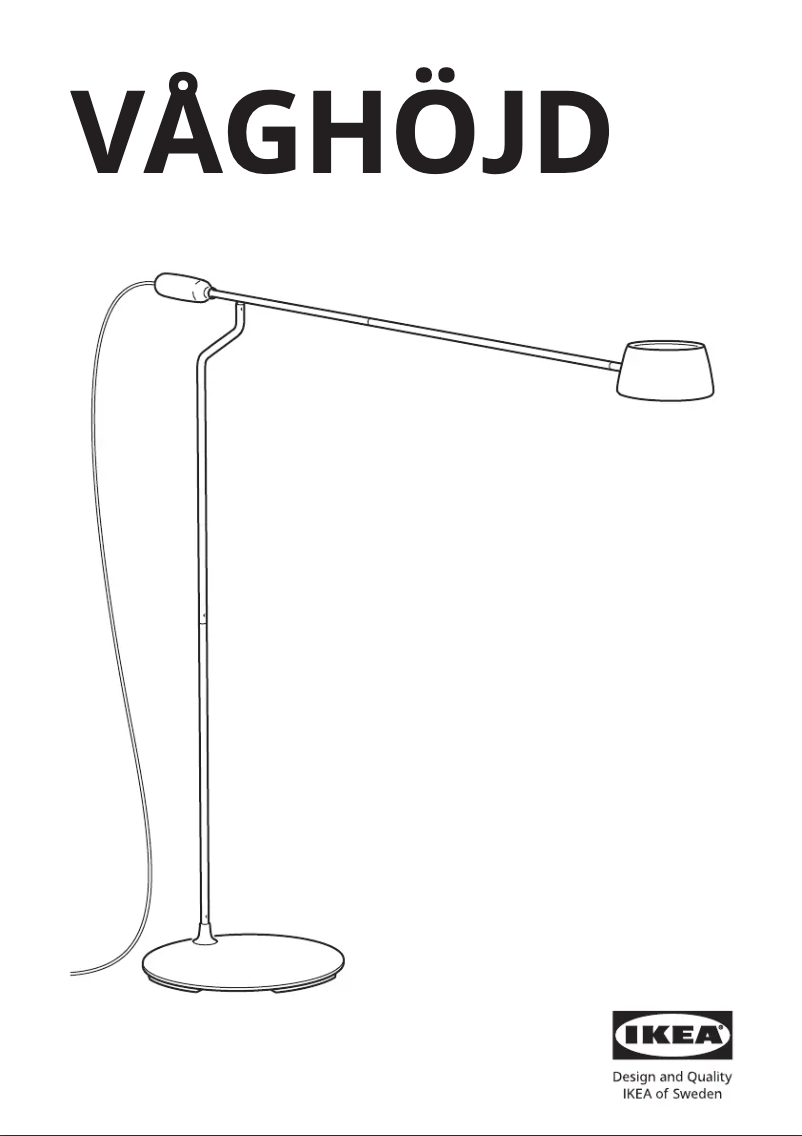 Page 1 de la notice Manuel utilisateur Ikea VÅGHÖJD 705.204.36