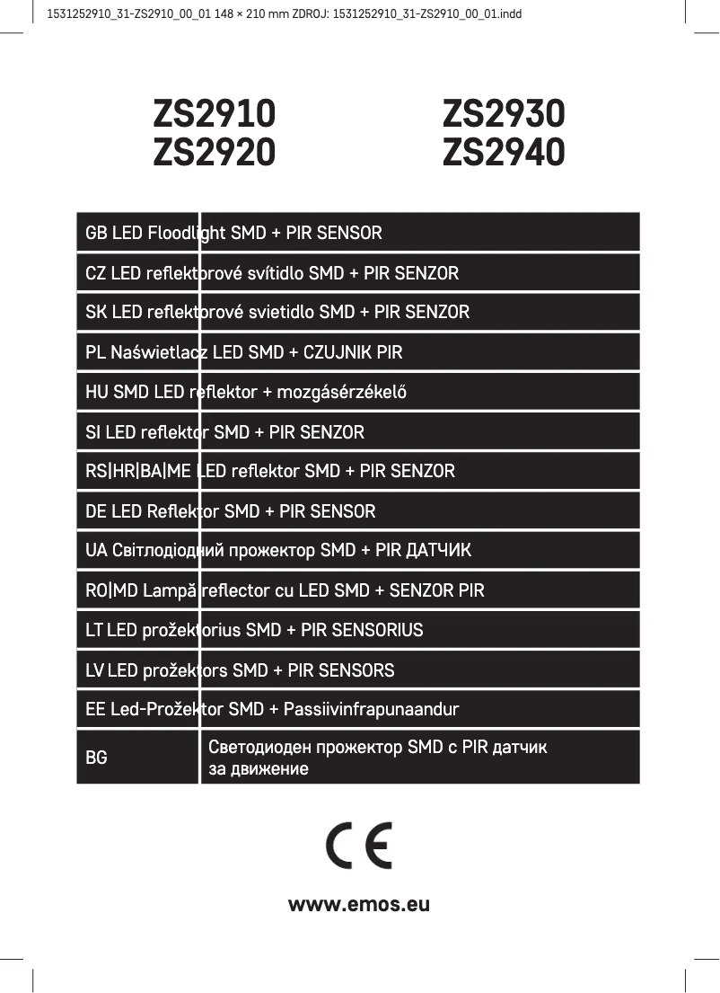 Page n°1 - Manuel utilisateur Emos ILIO ZS2930