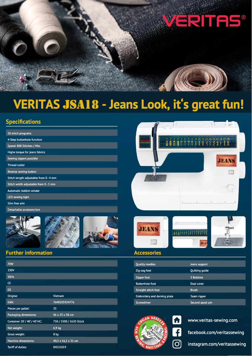 Image de la première page du manuel de l'appareil JSA18