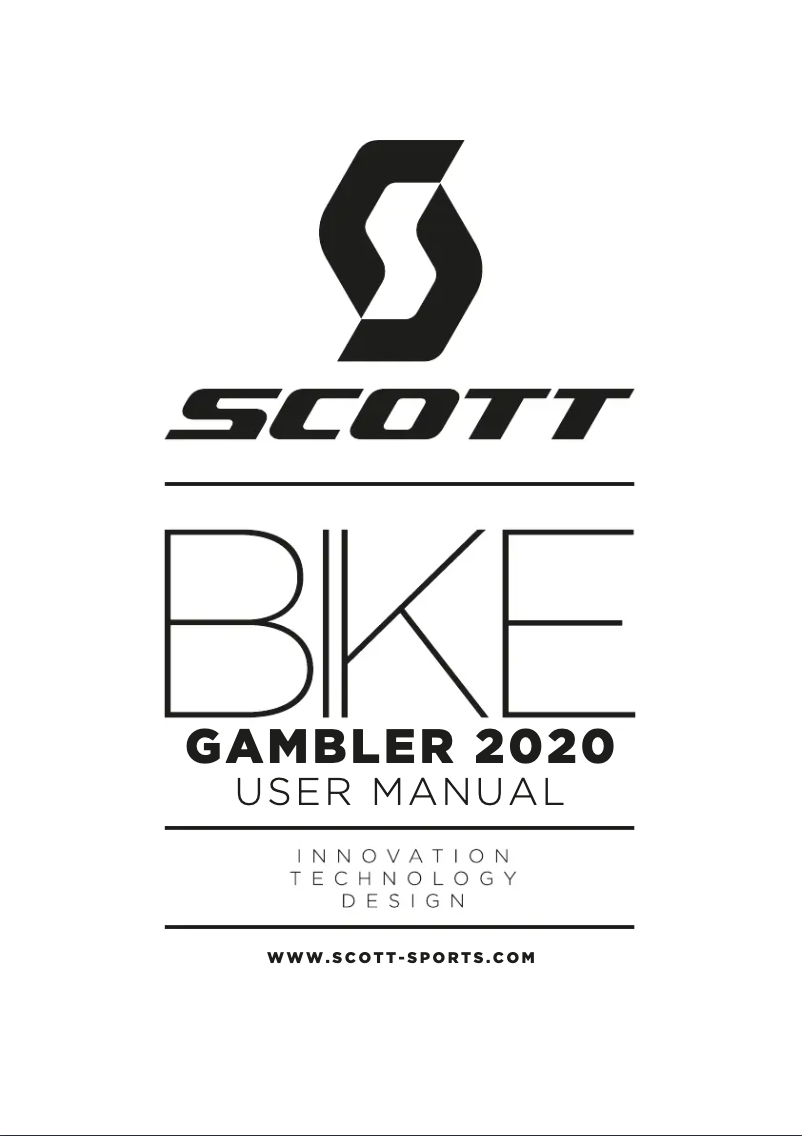 Page 1 de la notice Manuel utilisateur Scott Gambler 920