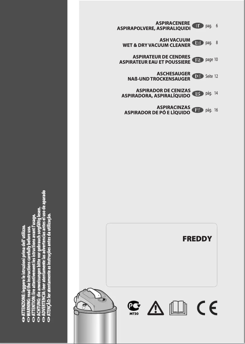 Page 1 de la notice Manuel utilisateur Lavorwash Freddy