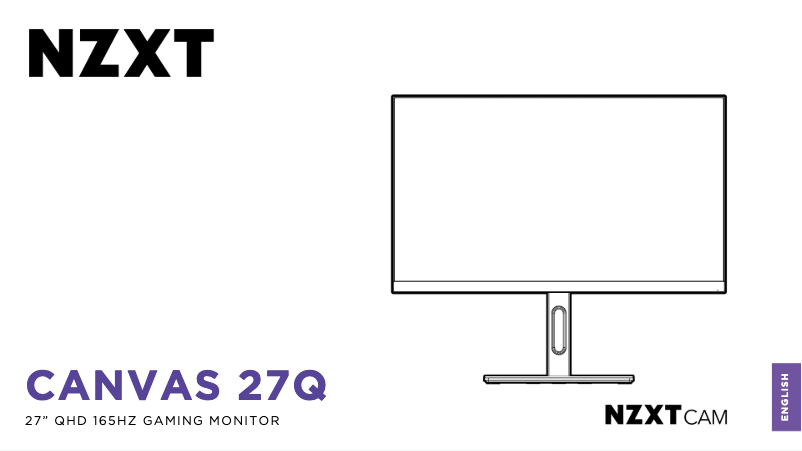 Page 1 de la notice Manuel utilisateur NZXT MN-27QSB-W1-B