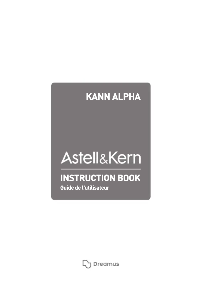 Image de la première page du manuel de l'appareil KANN