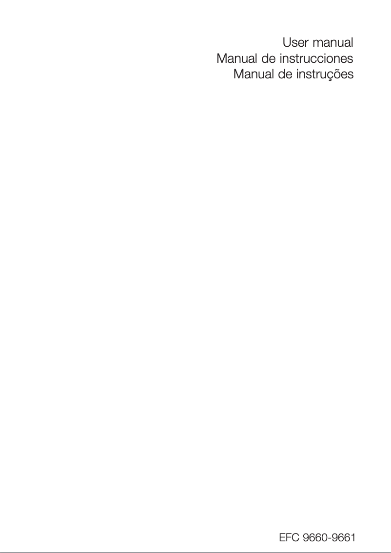 Page 1 de la notice Manuel utilisateur Electrolux EFC9660X