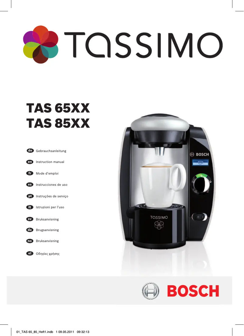 Image de la première page du manuel de l'appareil Tassimo TAS8520