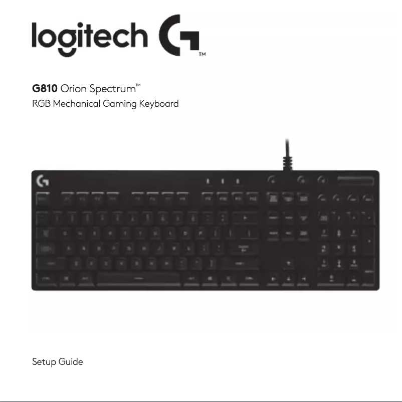 Page n°1 - Manuel utilisateur Logitech G910 Orion Spectrum