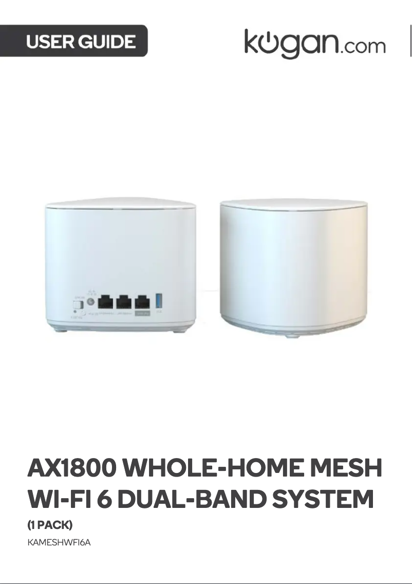 Page n°1 - Manuel utilisateur Kogan KAMESHWFI6A