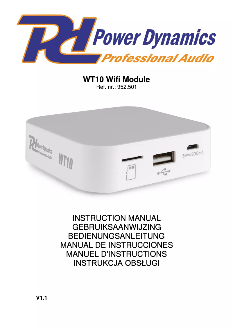 Image de la première page du manuel de l'appareil WT10