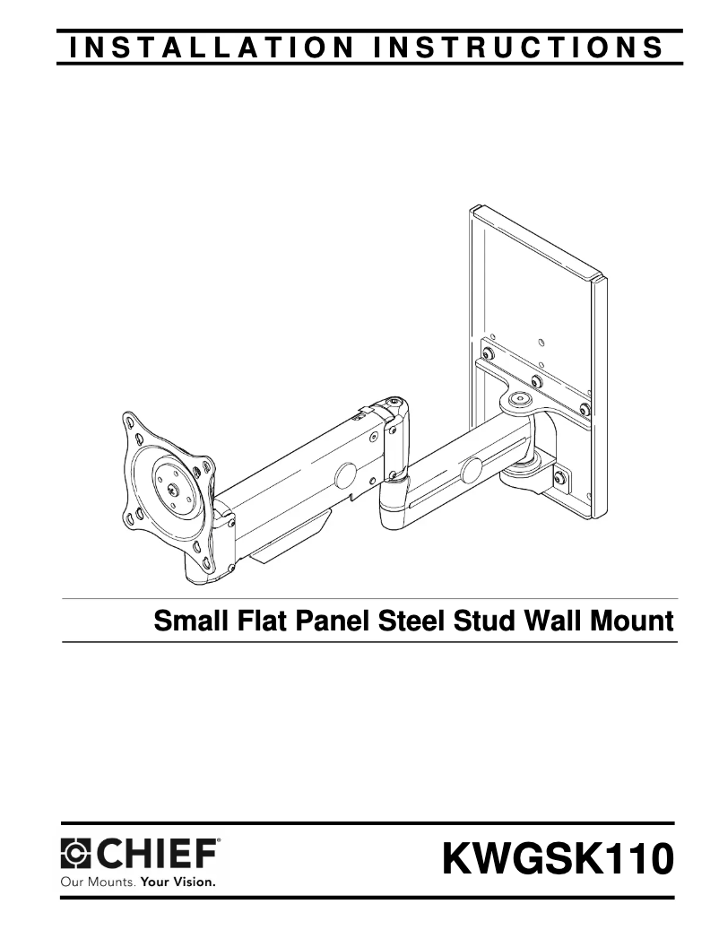 Page n°1 - Manuel utilisateur Chief KWGSK110B