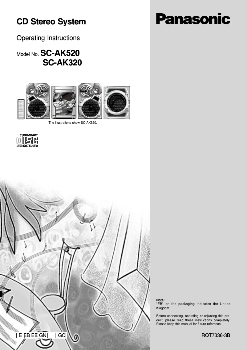 Page n°1 - Manuel utilisateur Panasonic SC-AK320