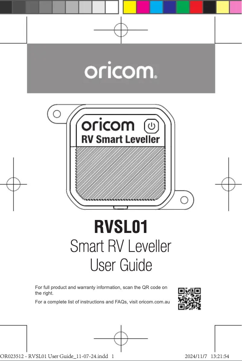 Image de la première page du manuel de l'appareil RVSL01
