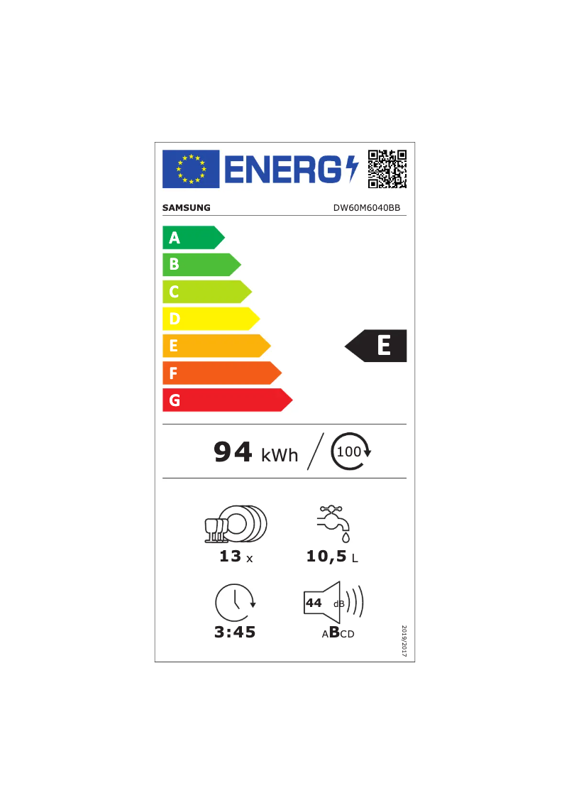 Image de la première page du manuel de l'appareil DW60M6040BB