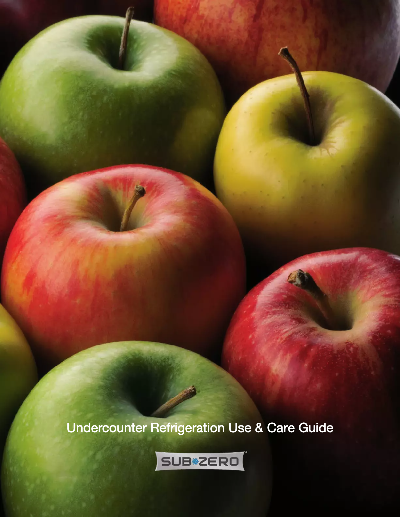 Page 1 de la notice Manuel d'utilisation et d'entretien Sub-Zero UC-24BG/O-RH