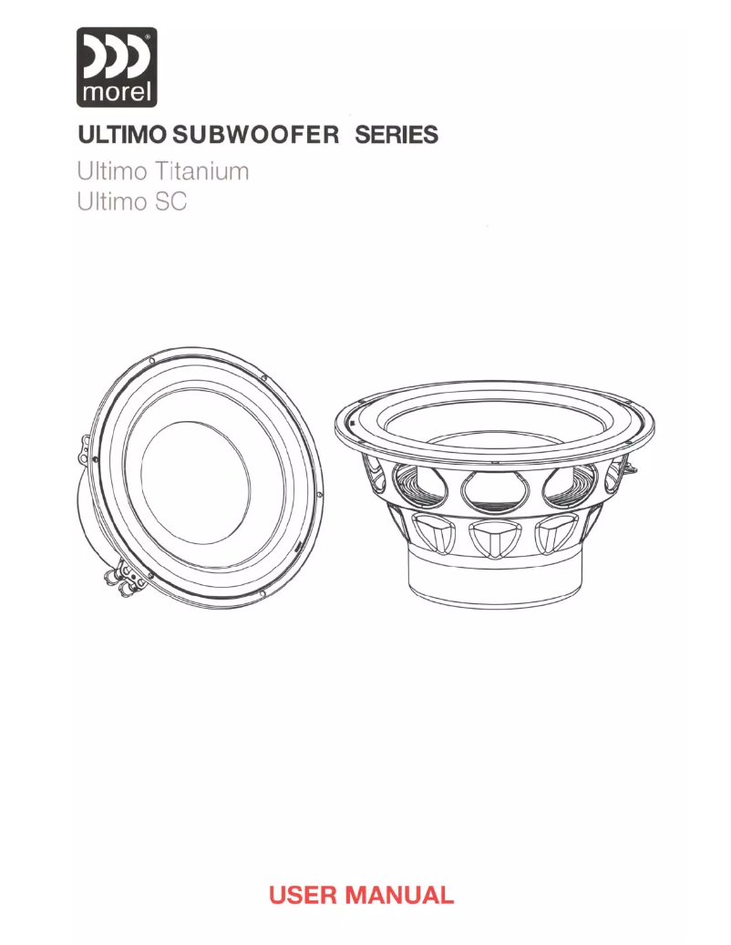 Page 1 de la notice Manuel utilisateur Morel Ultimo TI SC104