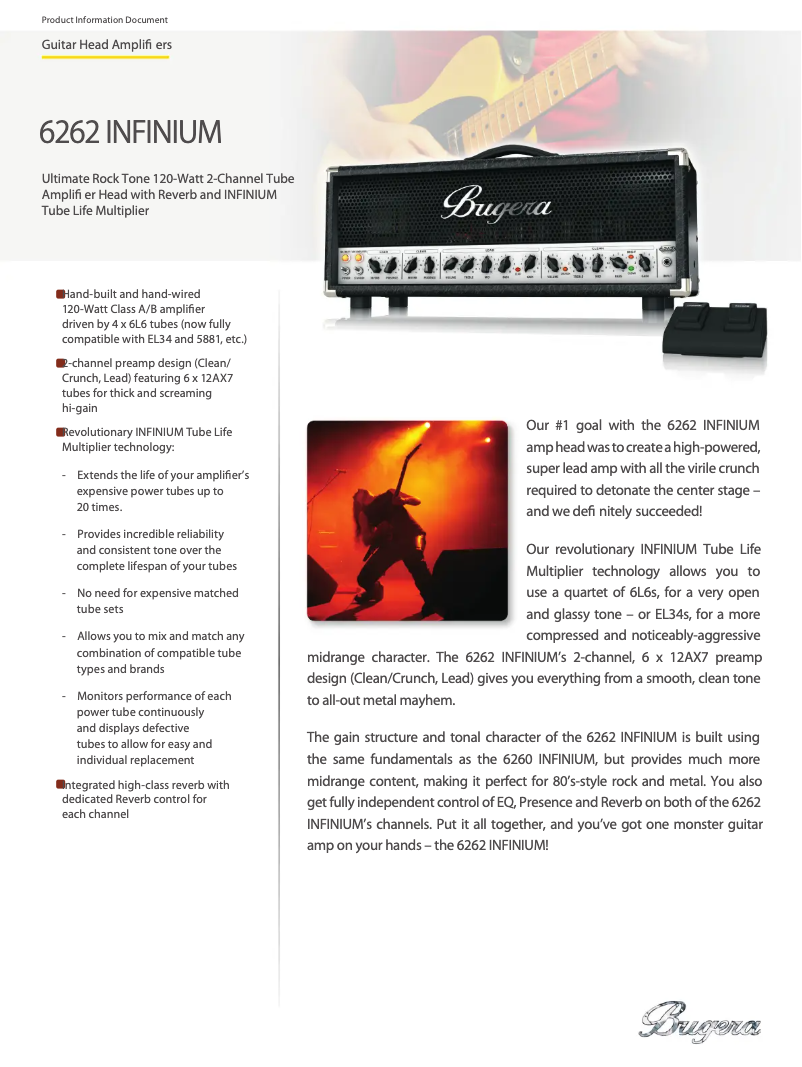 Image de la première page du manuel de l'appareil 6262 Infinium