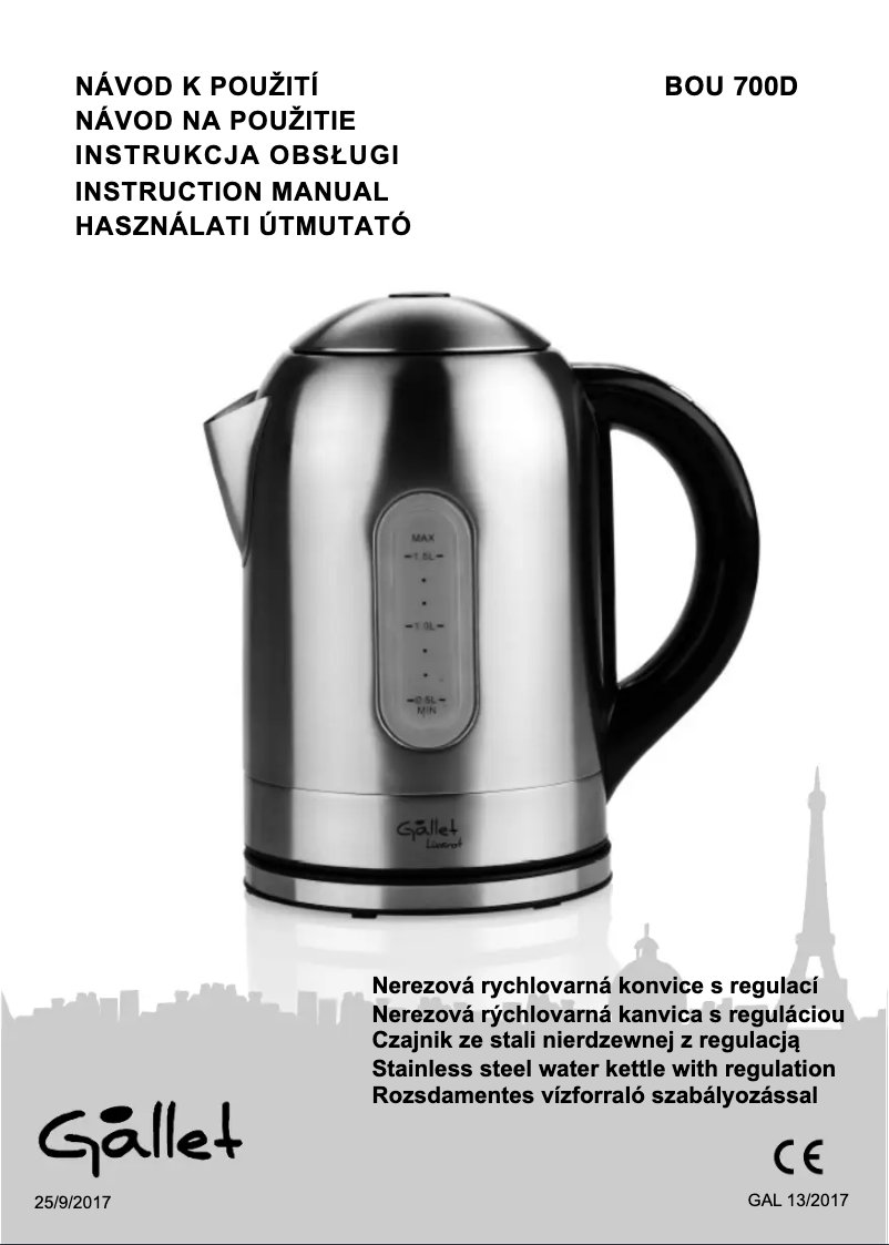 Image de la première page du manuel de l'appareil BOU 700D