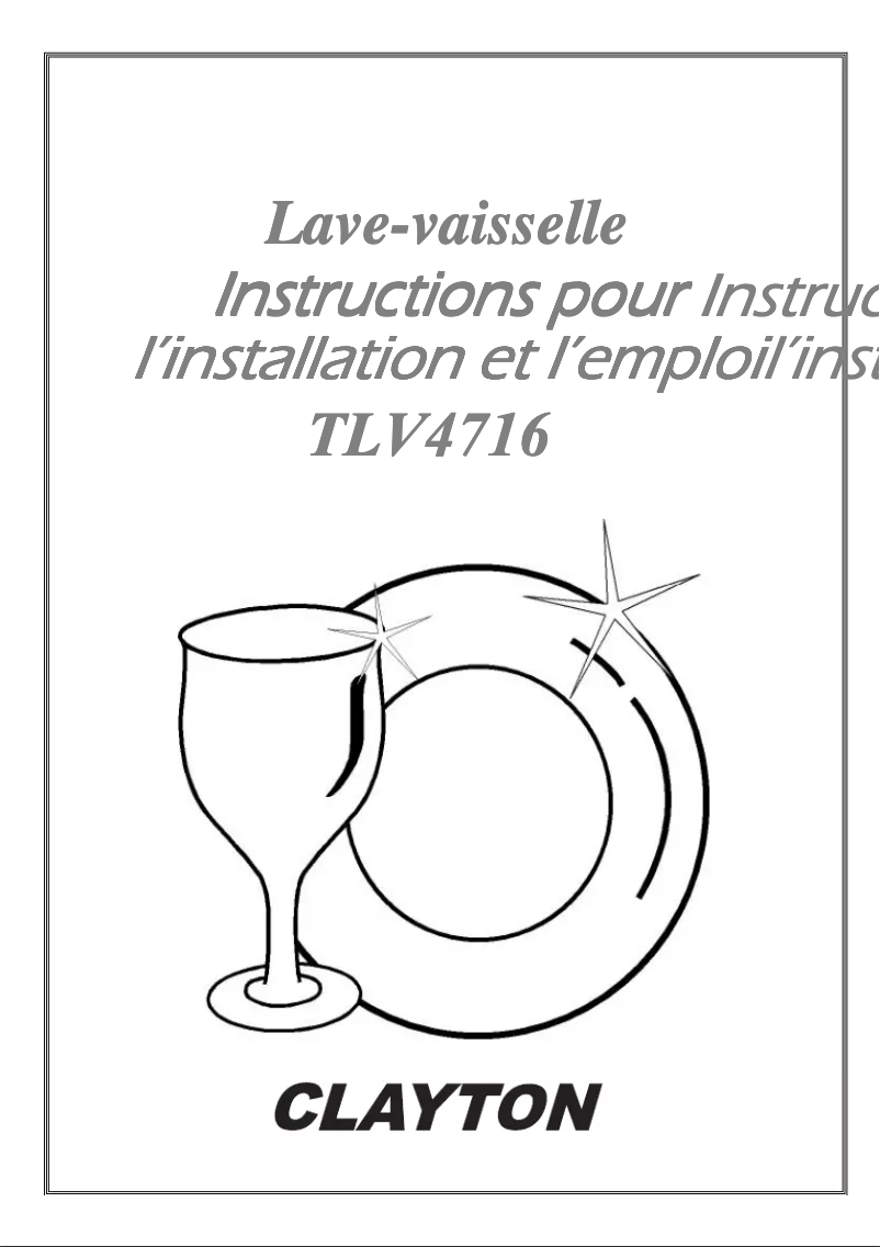 Page 1 de la notice Manuel utilisateur Clayton TLV4716