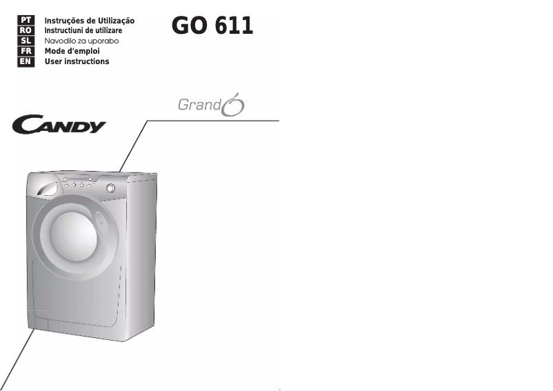 Image de la première page du manuel de l'appareil GrandO GO 611