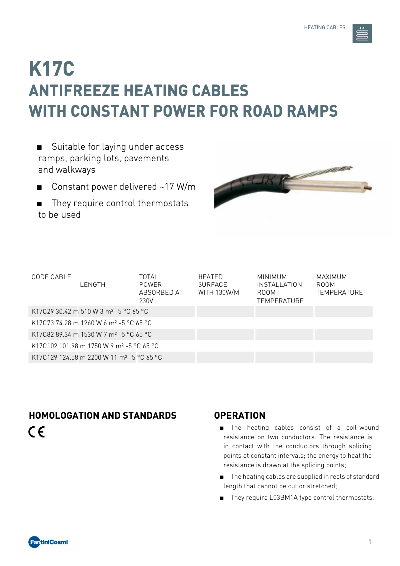 Page 1 de la notice Manuel utilisateur Fantini Cosmi K17C