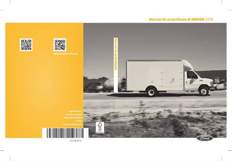 Page n°1 - Manuel utilisateur Ford E-450 (2018)