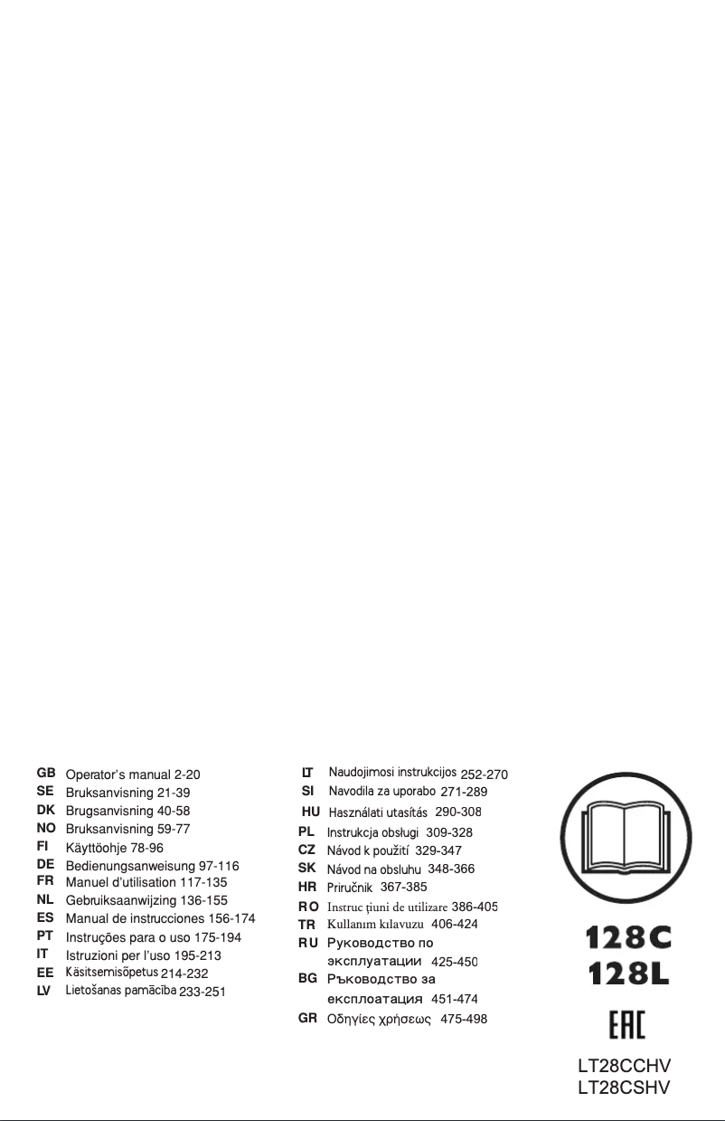 Page 1 de la notice Manuel utilisateur Husqvarna TS 138
