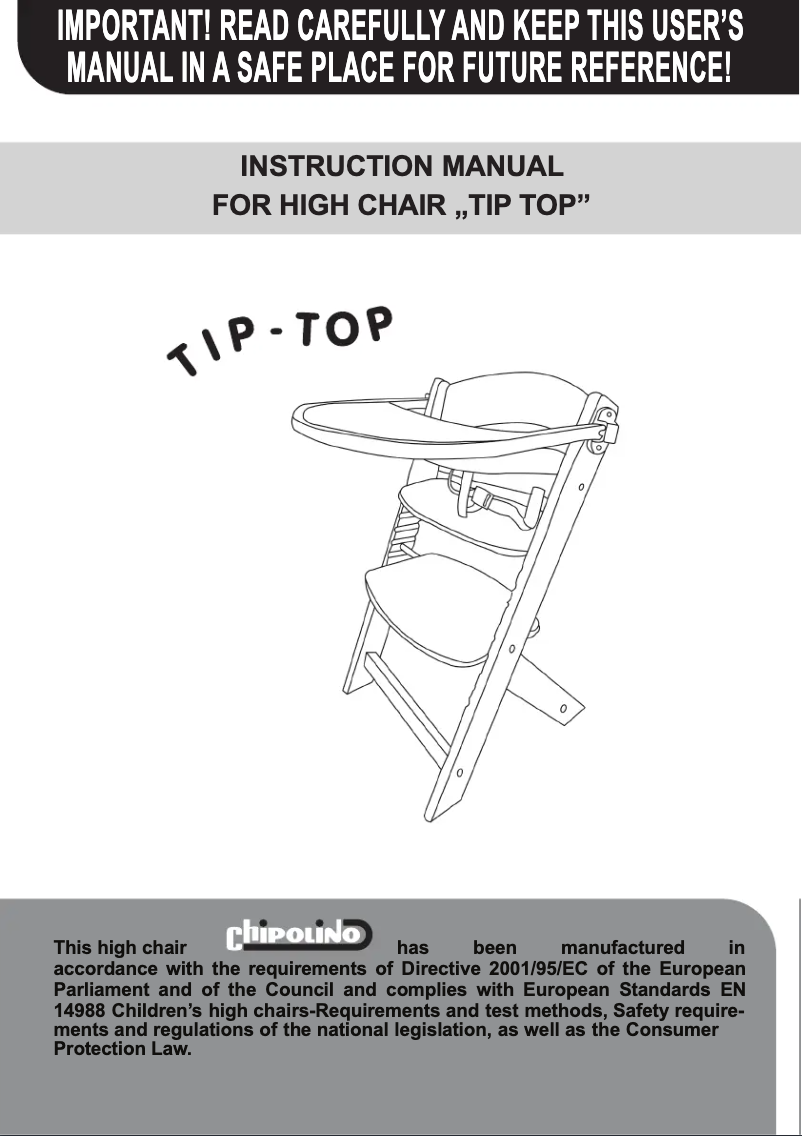 Page n°1 - Manuel utilisateur Chipolino Tip Top