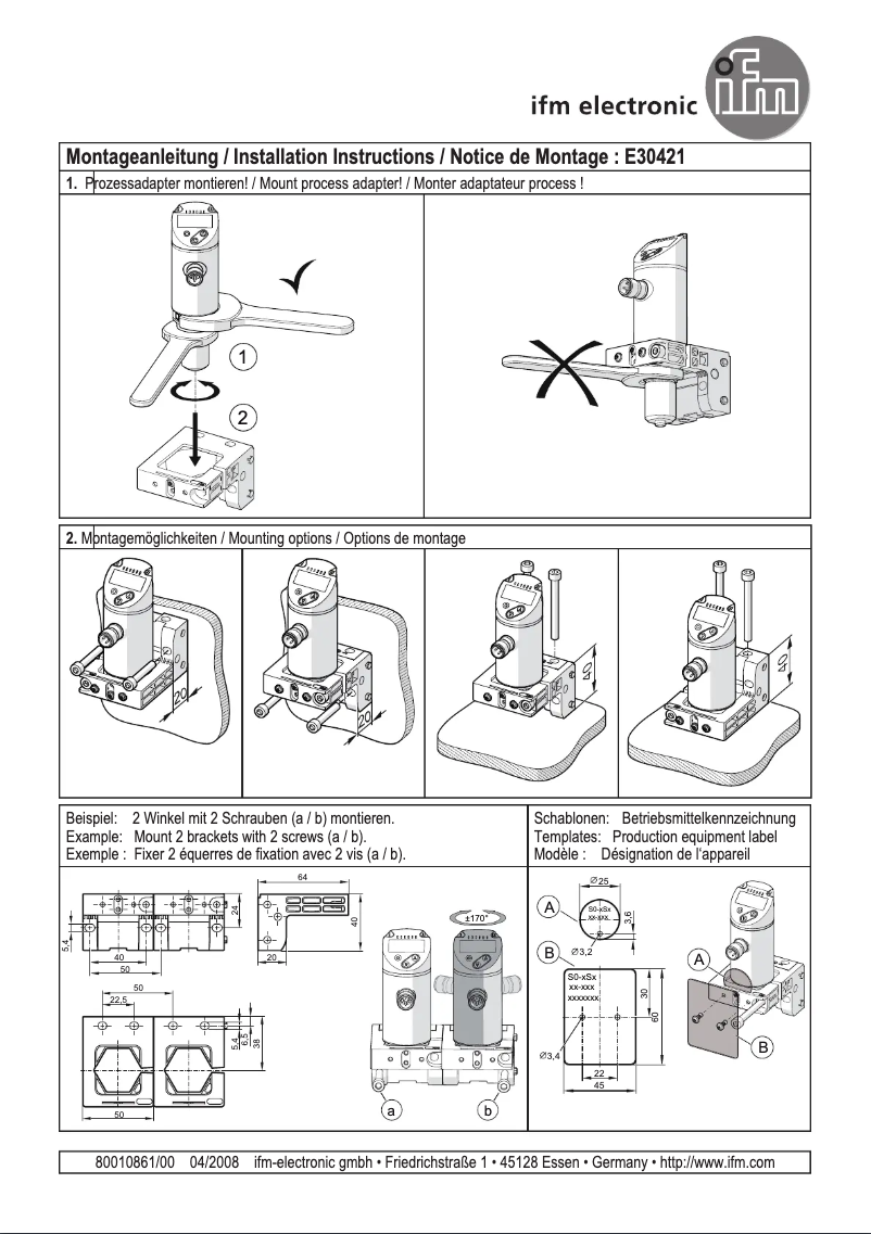 Página 1 del manual Manual de usuario IFM E30421