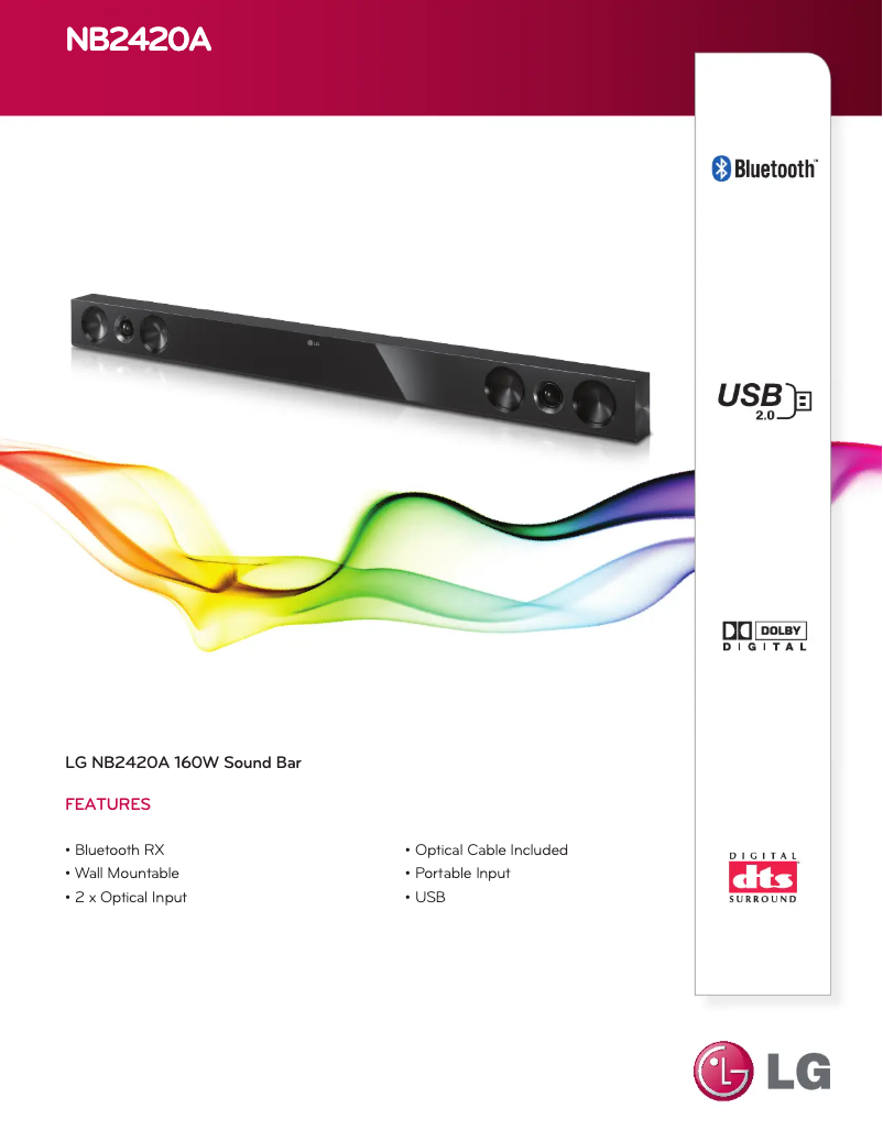 Page n°1 - Fiche technique LG NB2420A