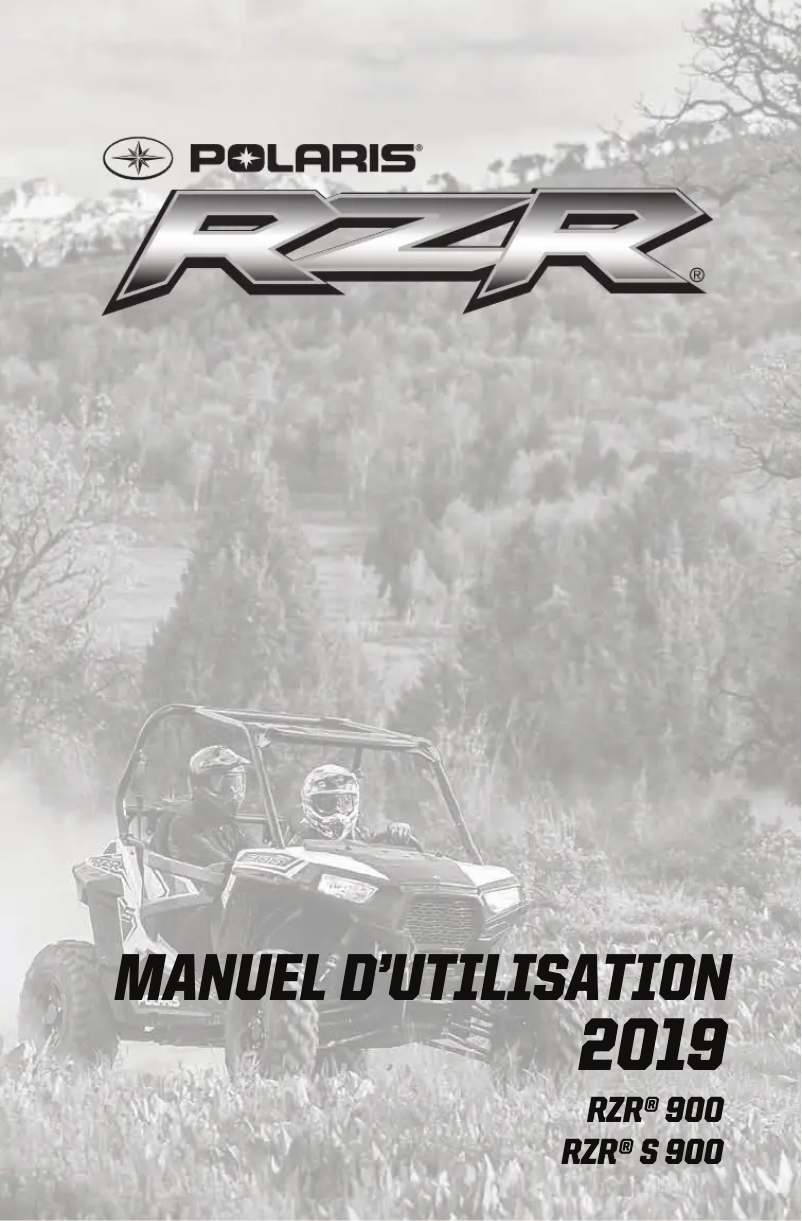 Page 1 de la notice Manuel utilisateur Polaris RZR 900 (2019)