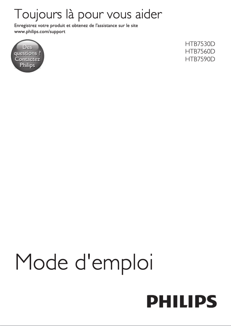 Image de la première page du manuel de l'appareil HTB7590D