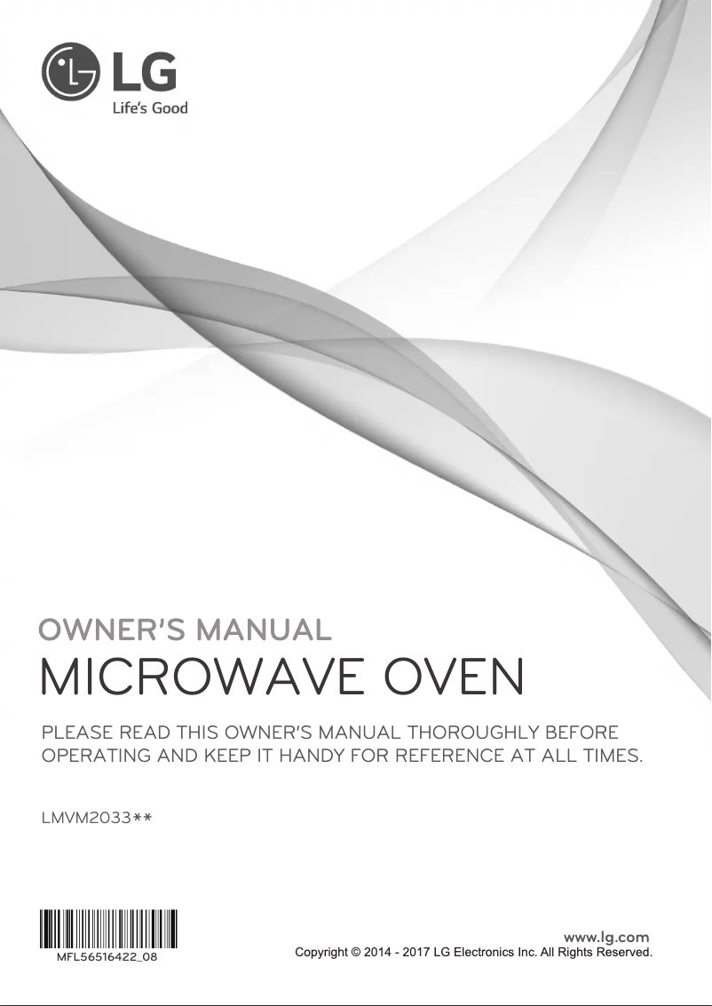 Page 1 de la notice Manuel utilisateur LG LMVM2033BD