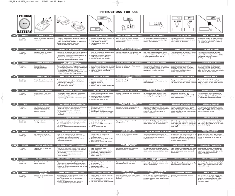 Page 1 de la notice Manuel utilisateur Salter SL099-1