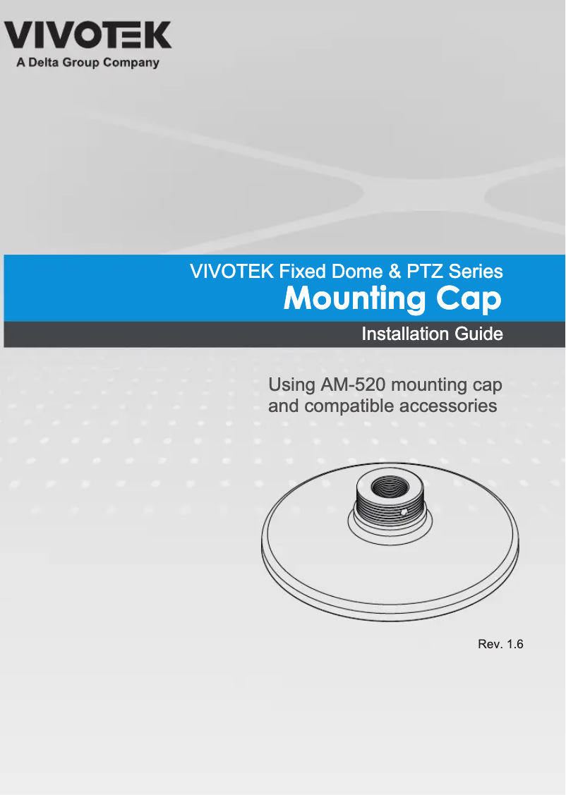 Page 1 de la notice Manuel utilisateur Vivotek AM-520