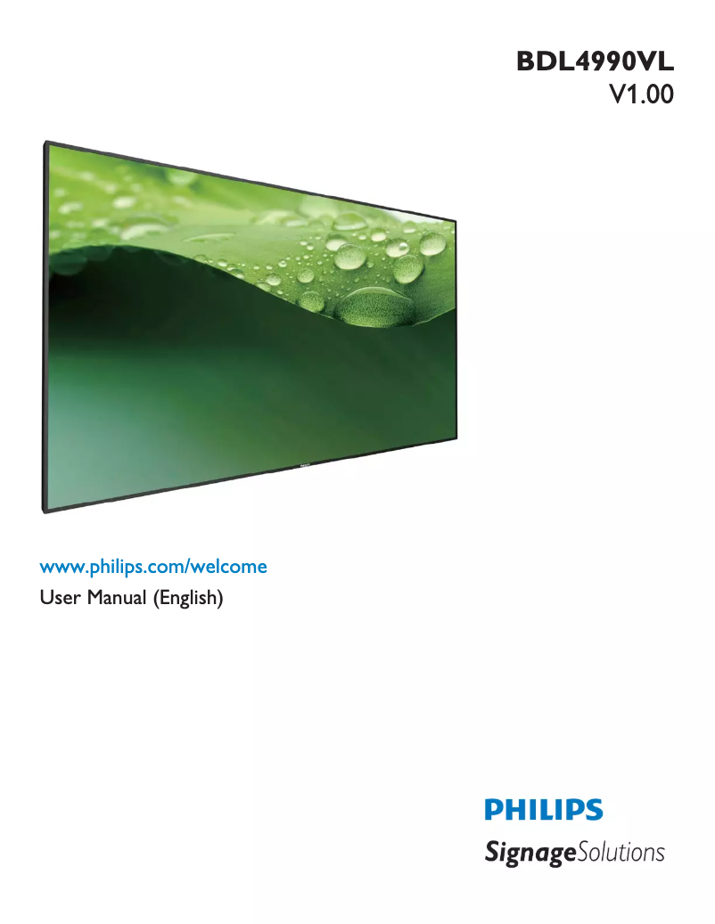 First page image of the manual for BDL4990VL