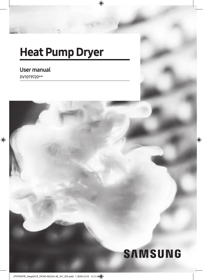 Página 1 del manual Manual de usuario Samsung DV10T9720SV