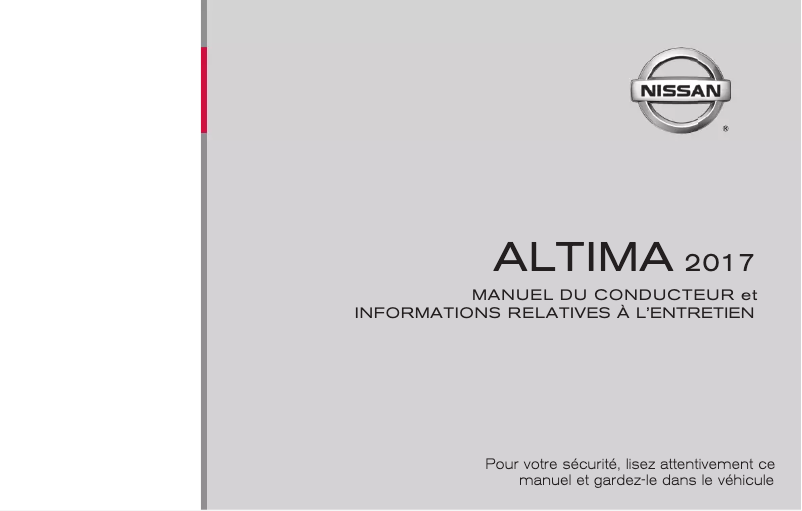 Imagen de la primera página del manual del dispositivo Altima (2017)