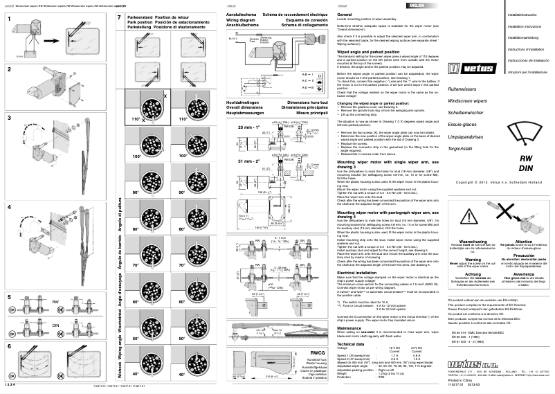 Page n°1 - Manuel utilisateur Vetus RW09A