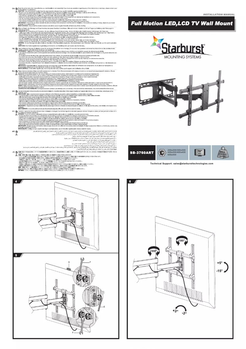 Page n°1 - Manuel utilisateur Starburst SB-3760ART