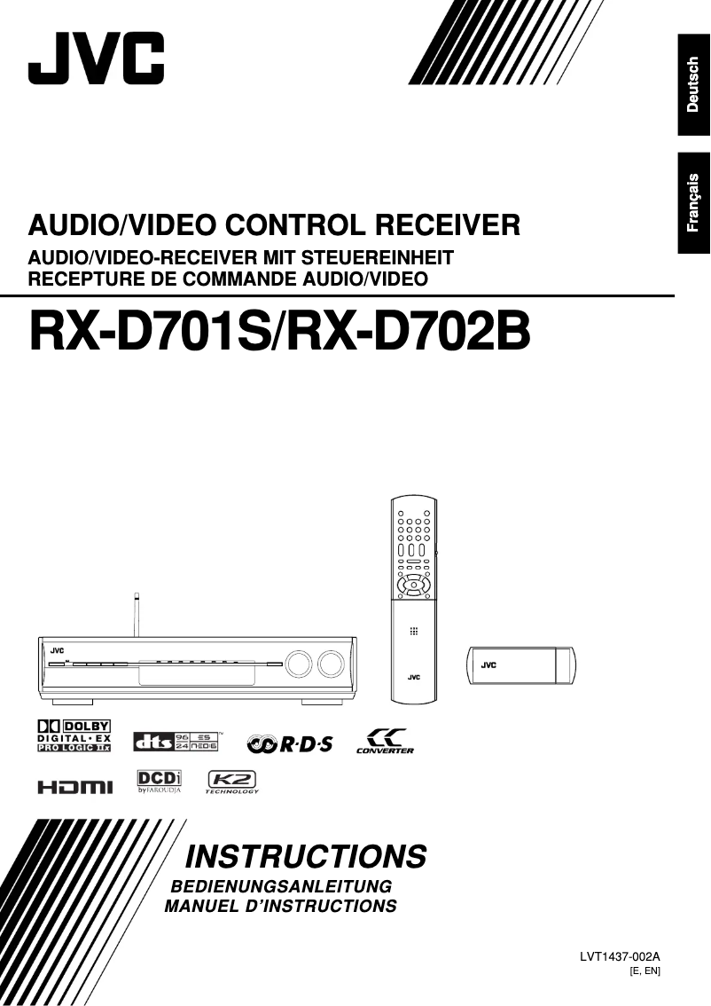 Página 1 del manual Manual de usuario JVC RX-D702