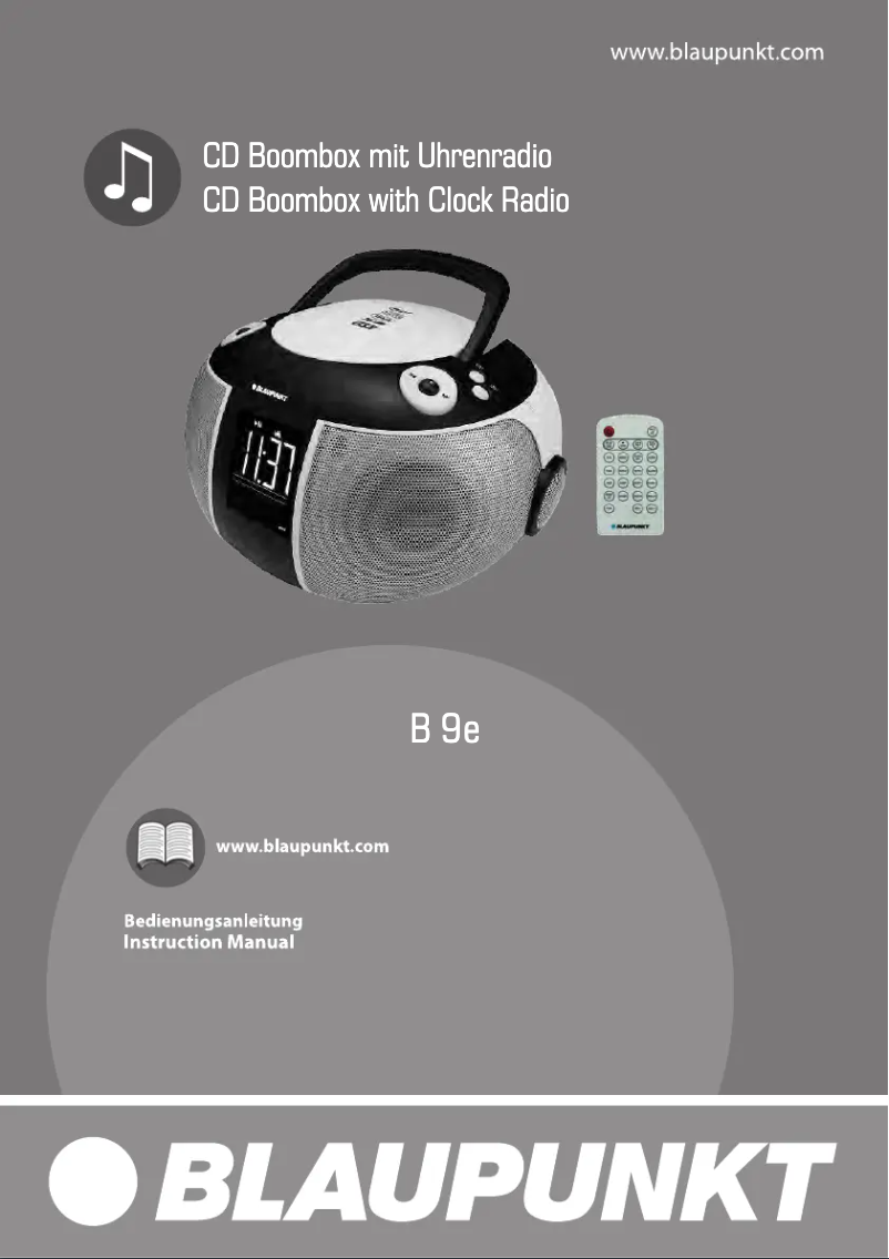 Page 1 de la notice Manuel utilisateur Blaupunkt B 9e