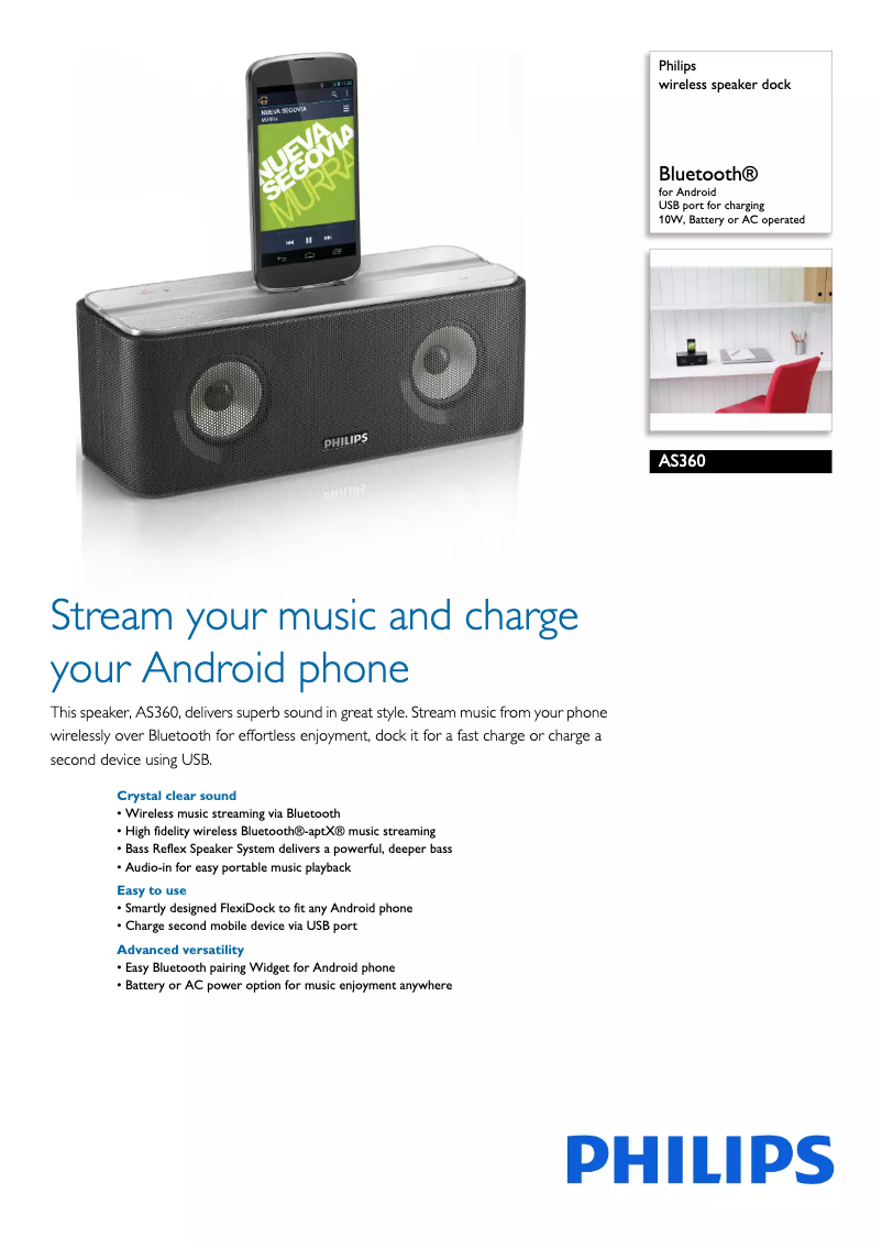 Page n°1 - Brochure Philips AS360